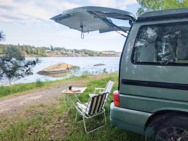 camping with campervan in Norway