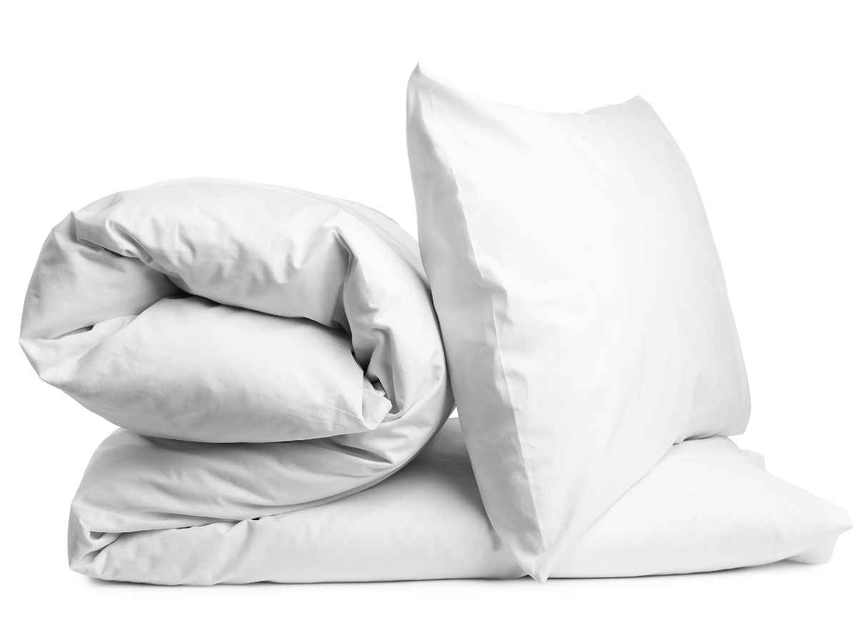 cozy duvet and pillow included in campervan rental