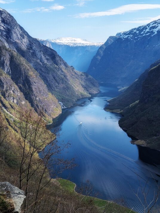 utsikt over Nærøfjorden fra Rimstigen