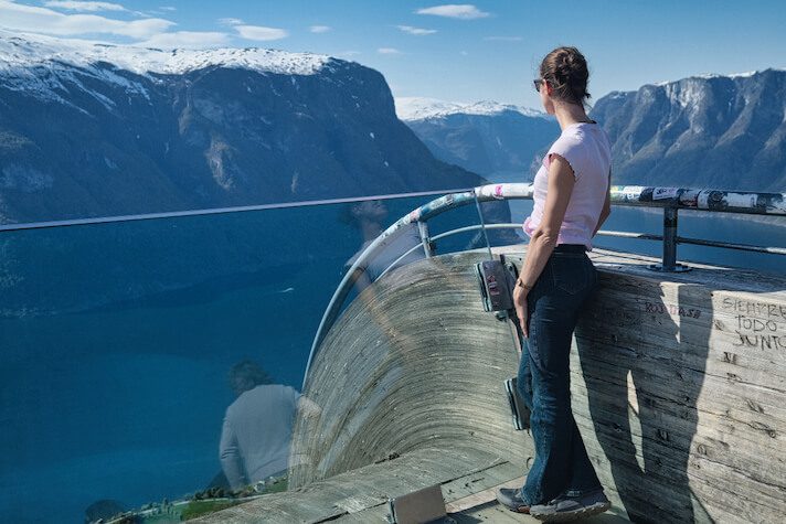 vue sur le fjord depuis le point de vue de Stegastein