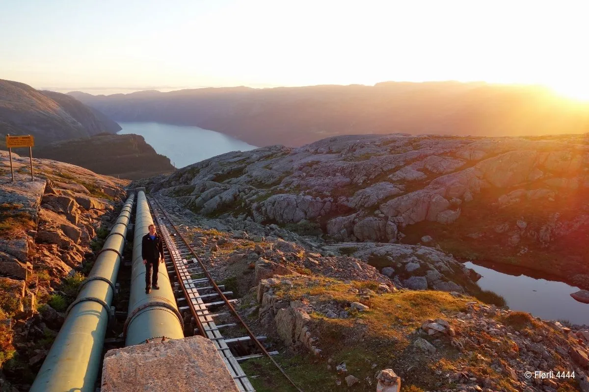 Sunset at Flørli 4444 in Southern Norway