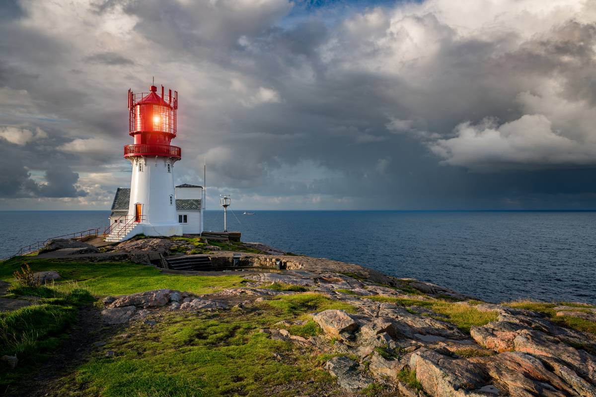 Southernmost tip of Norway Lindesnes Lighthouse