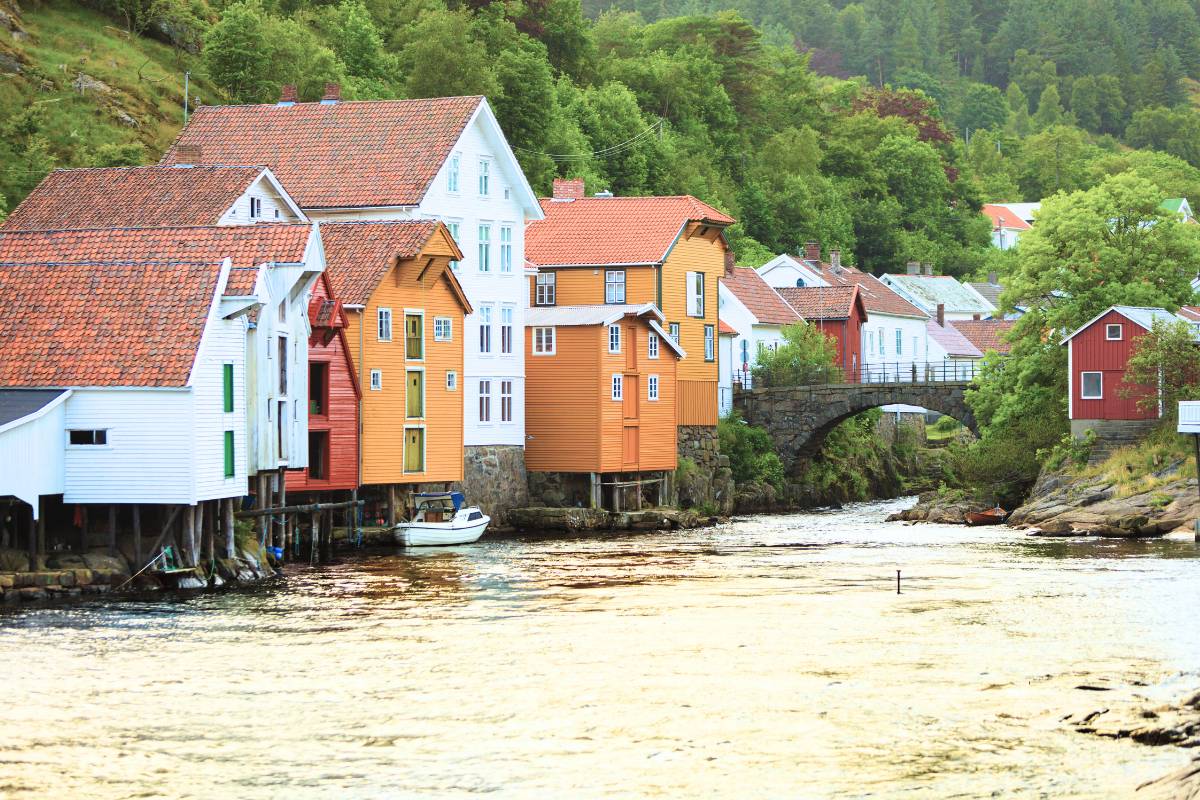 Sogndalstrand culural heritage village in Norway
