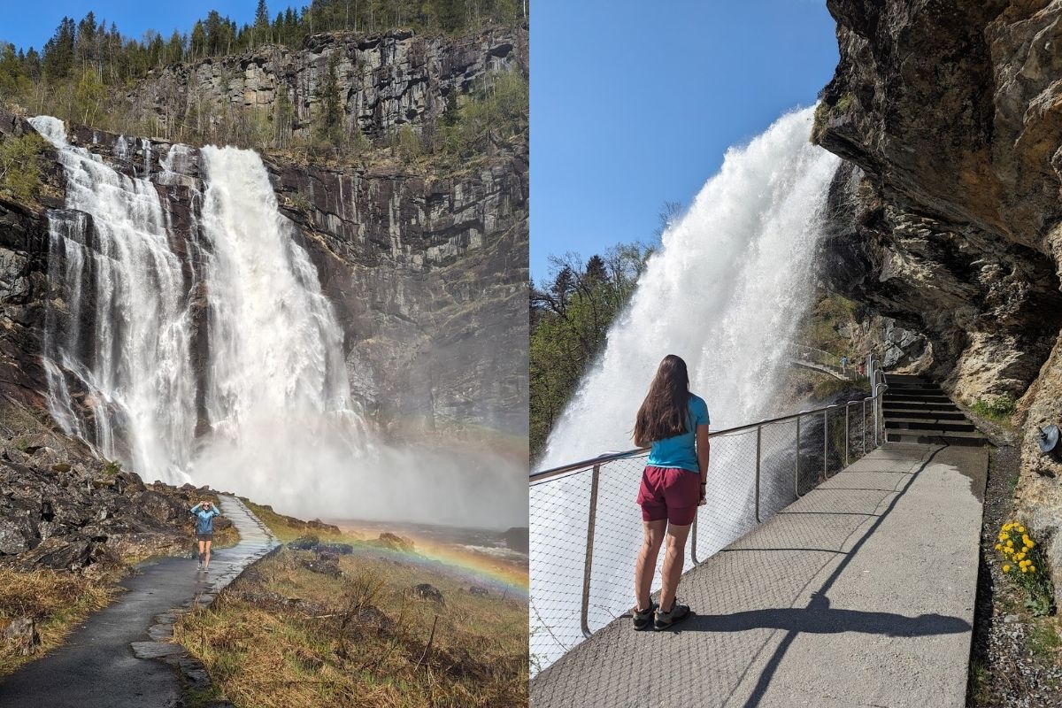 Norwegian waterfalls at full power in April